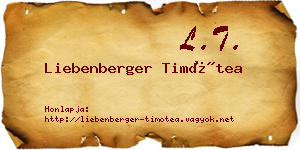 Liebenberger Timótea névjegykártya